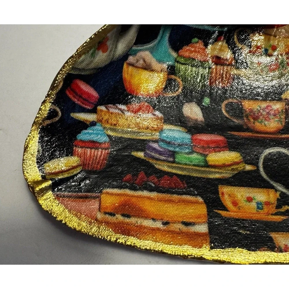 Decoupage Clam Shell Trinket Dish‎ Tea Time